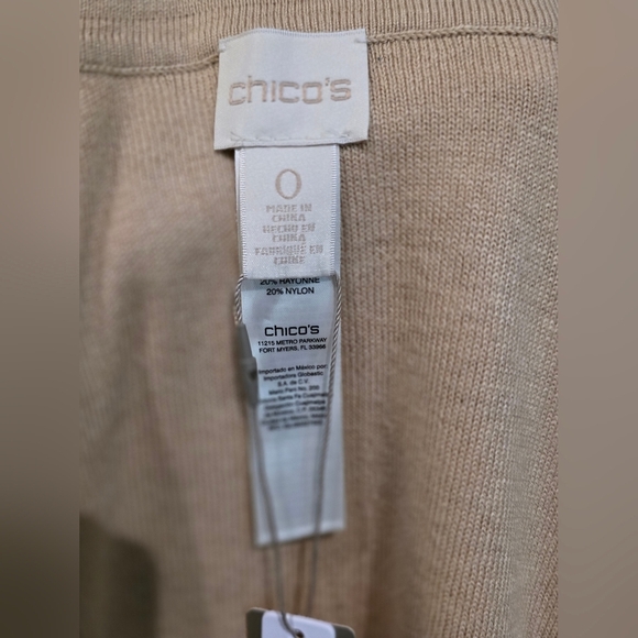 NWT Chico's Reversable Stripe Cardigan Size 0 - Picture 4 of 4